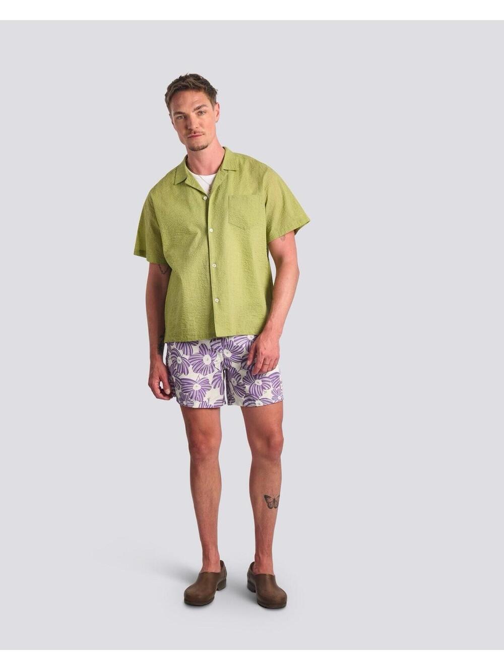 Bather NWT Men’s Medium Taro Breeze Swim Trunks Lined Resort Purple Floral